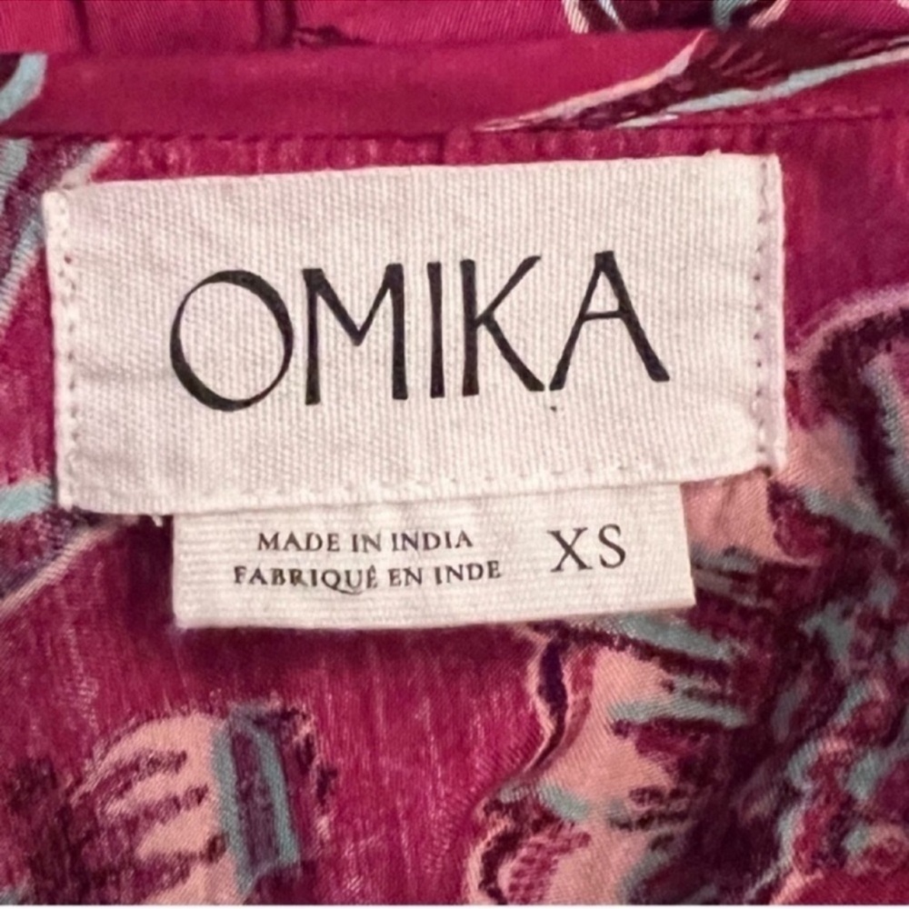 Anthropologie Omika Pia Caftan Boho Ethereal Beachy Maxi Dress Pink + Floral XS - Picture 14 of 14